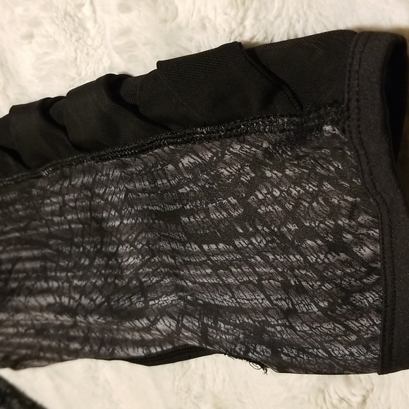 RBX Performance Cropped Leggings Women Size Large Black White - Picture 2 of 9